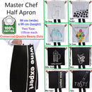 100% Cotton Master Chef Half Apron Heavy Duty Cheers-2