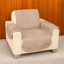 Faux Suede 1 Seater Sofa Protector Camel-1
