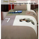 Jeep Classics Embroidered Quilt Cover Set Single-2