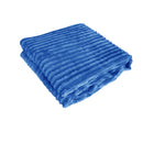 240GSM Corduroy Striped Throw Rug Blue-1