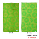 Jacquard Velour Reversible Beach Towel Lime Cirtus-2