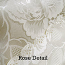Rose Ecru Luxury Jacquard Tablecloth 150 x 270 cm-3