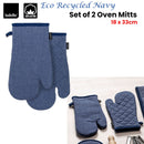 Ladelle Eco Recycled Navy Set of 2 Oven Mitts 18 x 33 cm-2
