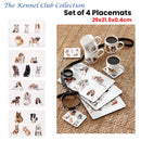 Set of 4 Kennel Club Table Placemats 29x21x0.4 cm-2