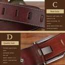 Genuine Leather For Men Pin Buckle Belts Cowskin Casual Belts Business Belt (Brown)-7