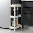Narrow Gap Storage Rack Basket Shelf Cart Holder for kitchen and laundry Room(3 Layers)-2