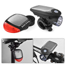 Solar Powered Bicycle Cycling Bike LED Headlight + Rear Tail Light Lamp LED with Gift Box-5