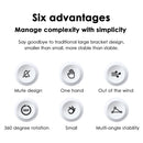 Car Phone Holder Metal Gravity 360 Universal Rotation Ball Air Vent Cellphone Stand(Dark Grey)-10