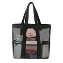 Large Capacity Mesh Multi-pocket Beach Bag Portable Travel Swimming Storage(Large)-1