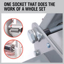 3Pc Universal Socket Wrench Set Power Drill Adaptor Gator Grip Size 7mm to 19mm-9