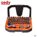 32Piece 1/4" Mini Double Head Screwdriver Bit and Ratchet Set CRV Steel Durable-1