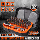 32Piece 1/4" Mini Double Head Screwdriver Bit and Ratchet Set CRV Steel Durable-2