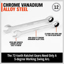 48-Piece Ratchet Wrench Set with Rolling Pouch - Metric SAE Allen Key & Hex Key Spanner Kit-5