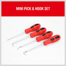 4Pc Pick Hook Set O Ring Oil Seal Remover Non-Slip Rubber Handle Red Local Stock-3
