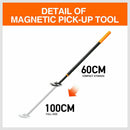 Large Magnetic Pick Up Tool Extra Long Telescopic Hold 30kg Extensible 60-100cm-4