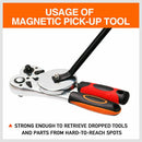 Large Magnetic Pick Up Tool Extra Long Telescopic Hold 30kg Extensible 60-100cm-8