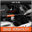 HORUSDY 4Pc 3/8" Drive Click Torque Wrench Ratchet Socket with Adaptor Extension-4