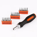 HORUSDY 19 Pcs Ratchet Precision Screwdriver Bits Set Slotted Phillips Tox Hex-1