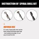 15Pc HSS Drill Bits Combination Set Wood Metal & Concrete Drilling Metric Titanium-9