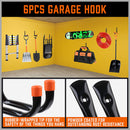 12Pc Wall Mount Hooks Set Heavy Duty Steel Garage Storage Rack Utility Hangers-5