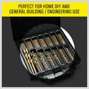 99Pc Drills Set HSS Titanium Coated Wood Plastic Metal Metric 1.5-10mm With Case-5