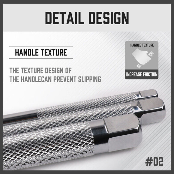 L Shape Socket Extension Bar 1/4" 3/8" 1/2" Drive Wrench Breaker CR-V Anti-Slip