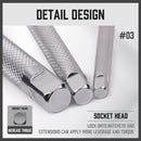 L Shape Socket Extension Bar 1/4" 3/8" 1/2" Drive Wrench Breaker CR-V Anti-Slip-12