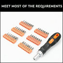 58Pc Ratchet Screwdriver Bits Set Nut Driver Setter Hex Torx Key Phillips Slot-7