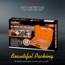 40Pc Tap And Die Set Metric Szie Screw Screwdriver Thread Drill W/t Pitch Gauge-8