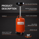 HORUSDY 80L Mobile Waste Oil Drainer Telescopic Workshop Fluid Collection Tank-5