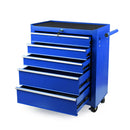 5-Drawer Tool Storage Trolley Cart - Heavy Duty Garage Cabinet Organizer with Lockable Wheels-2