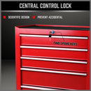 5-Drawer Tool Storage Trolley Cart - Heavy Duty Garage Cabinet Organizer with Lockable Wheels-9