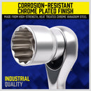 21Pc 12-Point Socket Set 1/2-inch Drive Grip Sleeve Storage Case Metric 8mm-36mm-5