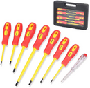 8Pc Insulated Screwdriver Set Magnetic Slotted Phillips Electricians With Case-1