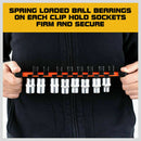 3Pc Double-Side Sockets Holder Tool Organizer Rails WorkShop Rack 1/4" 3/8" 1/2"-8