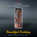 HORUSDY 2Pc 6.1" Flat Mini Needle File Set Metal Wood Carving Carpentry Tool-9