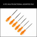 6Pc Mini Needle File Set Alloy Strength Steel For Wood Working Carving Craft-3