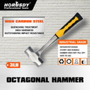 2LB+3LB Steel Hammer Double Octagonal Heavy Duty Solid Forged Rubber Grip Handle-2