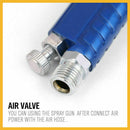 Gravity Mini HVLP Spray Gun 125mL 0.8mm Air Nozzle Low Pressure Painting Sprayer-7