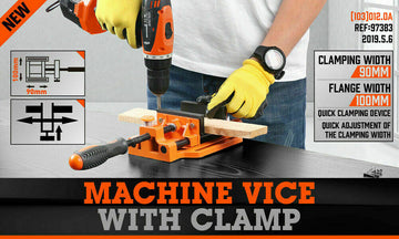 90mm Drill Press Bench Vice Quick Release Clamp Jaw Soft Grip Hand Pads Woodwork - 0