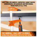 2Pc F-Clamps 60x300mm Heavy Duty Steel Bar Quick Release Grip Handle Woodworking-6