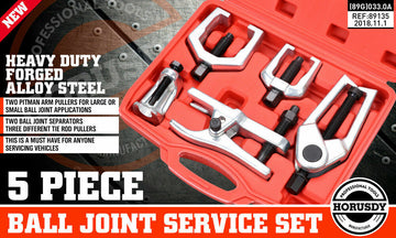 5Pc Front End Service Kit Pitman Arm Tie Rod Bearing Puller Ball Joint Separator - 0