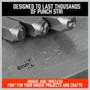 9Pc 6mm Number Stamp Punches Set Metal Plastic Wood Leather With Storage Case-6