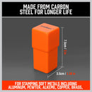 9Pc 6mm Number Stamp Punches Set Metal Plastic Wood Leather With Storage Case-7