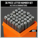 36Pc 6mm Number & Capital Letter Stamp Set Punches Metal Plastic Wood Leather-4