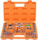 60Pc Tap And Die Set Metric Imperial Screw Screwdriver Thread Drill Pitch Gauge-1