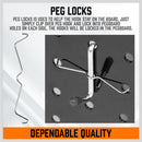 142Pc Pegboard Hooks Set Peg board Hanger Assortment Storage Trays Organizer Bin-6