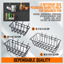 127Pc Pegboard Hooks Set Storage Baskets Organizer Hanger Inc. 4 Small Peg Board-7