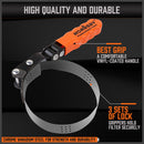 5Pc Oil Filter Wrench Set Swivel Grip Steel Belt Spanner Universal Filter Remove-6