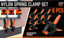 HORUSDY 8Pc Spring Clamp Set Quick Grip Plastic Non-Slip Nylon Clips Woodworking-2